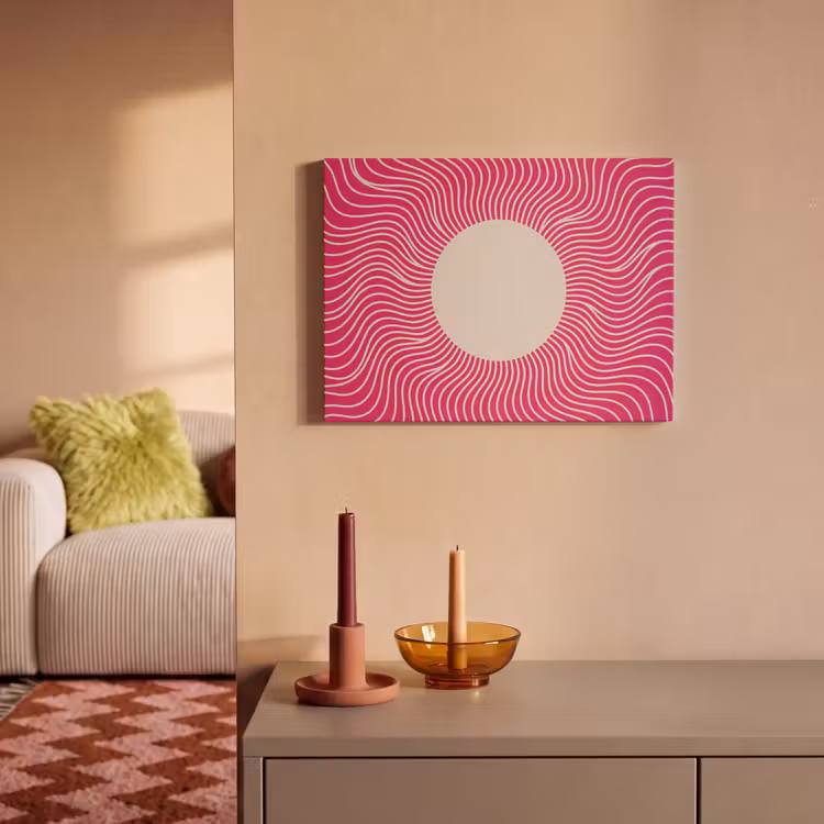 Akoestisch schilderij - Abstract - Patroon - Roze — 2