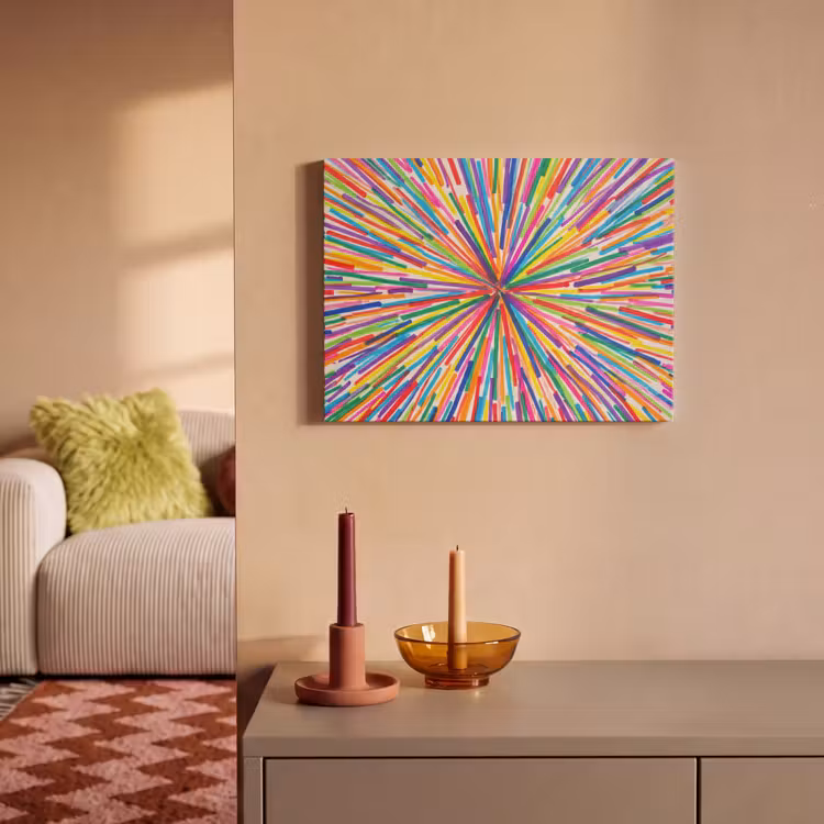 Akoestisch schilderij - Lijnen - Kleurrijk - Abstract — 2