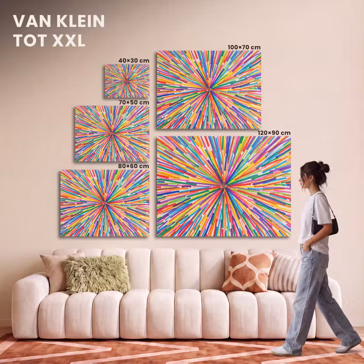 Akoestisch schilderij - Lijnen - Kleurrijk - Abstract — 7