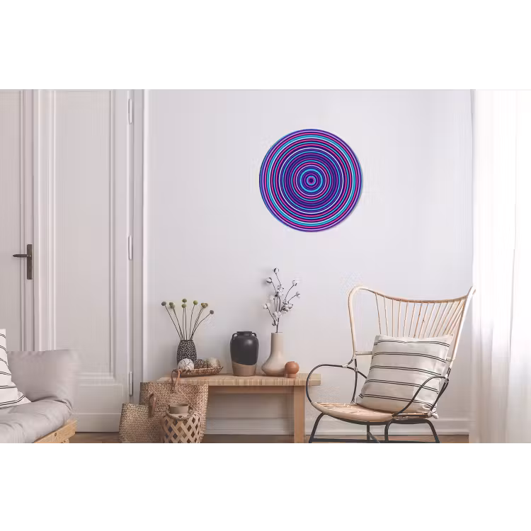 Wandcirkel - Aluminium - Abstract - Cirkels - Kleurrijk — 2