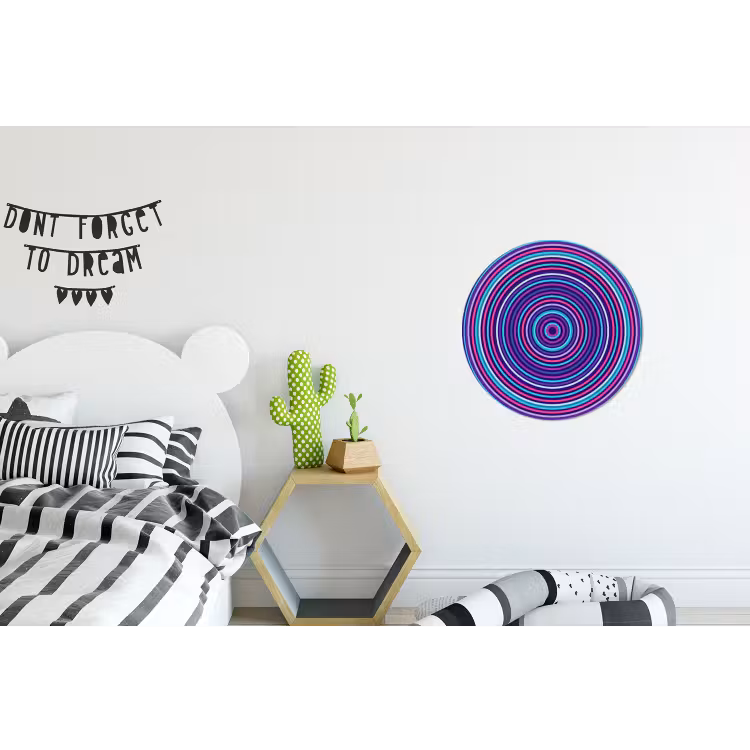 Wandcirkel - Aluminium - Abstract - Cirkels - Kleurrijk — 5