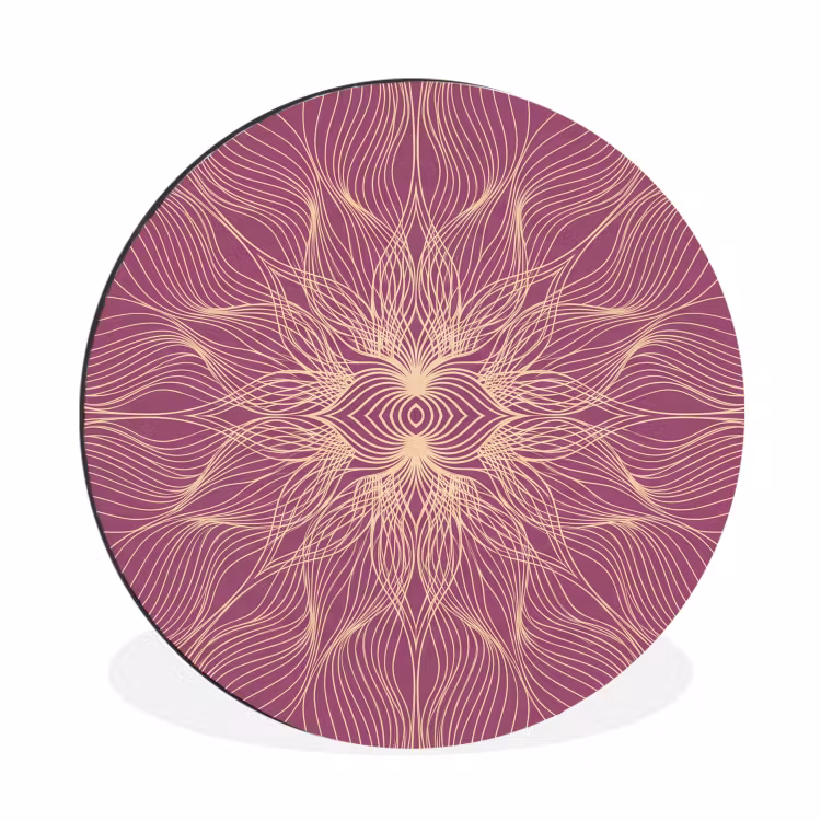 Wandcirkel - Aluminium - Lijnen - Patroon - Abstract — 1