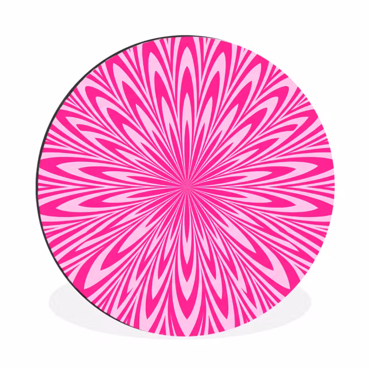 Wandcirkel - Aluminium - Patroon - Optisch - Roze — 1