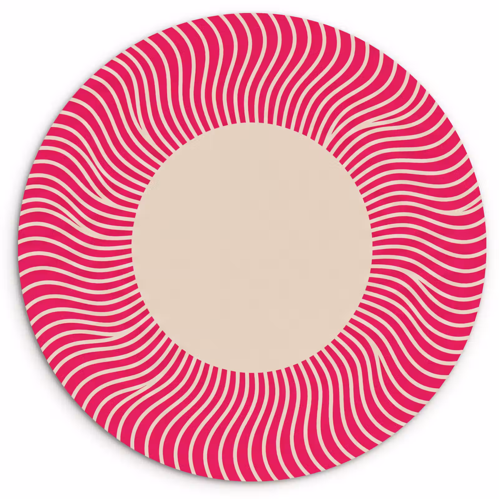 Wandcirkel - Glas - Abstract - Patroon - Roze — 1