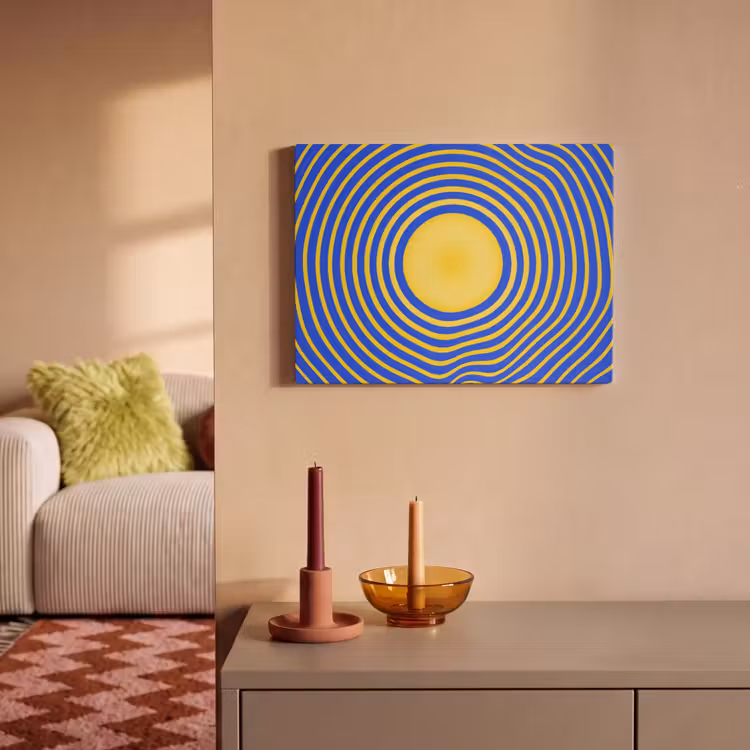 Akoestisch schilderij - Abstract patroon - Blauw — 2