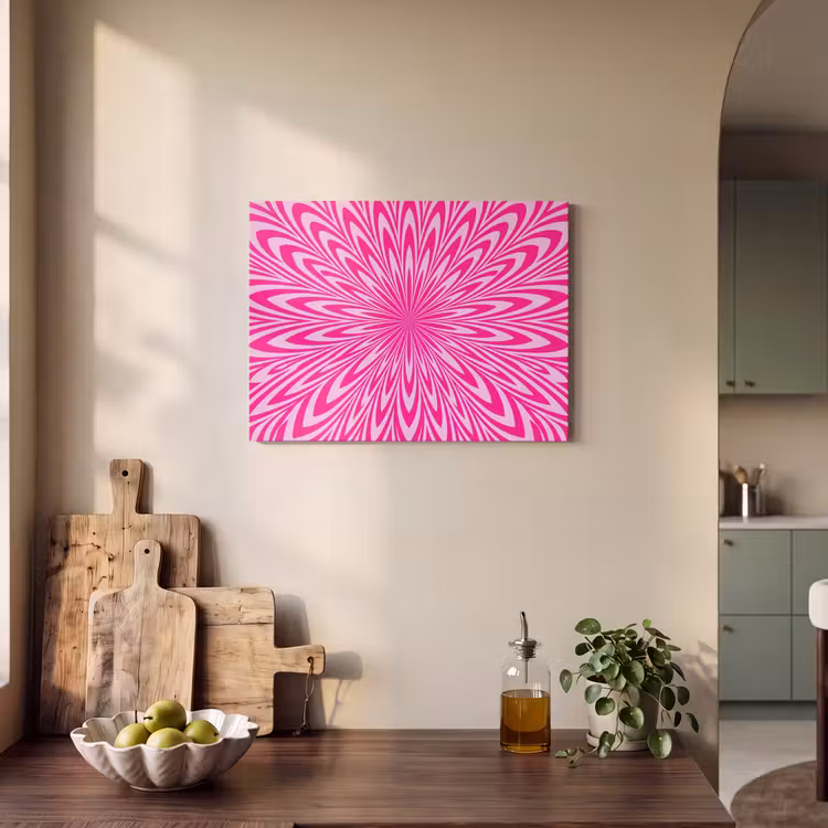 Akoestisch schilderij - Patroon - Optisch - Roze — 4