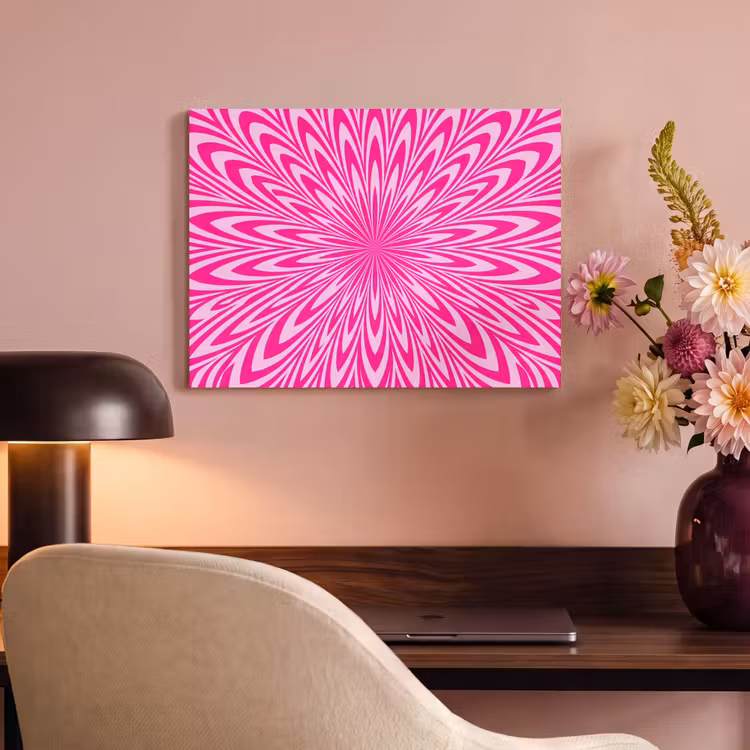 Akoestisch schilderij - Patroon - Optisch - Roze — 6