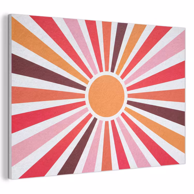 Akoestisch schilderij - Zon - Stralen - Abstract - Kleurrijk — 1