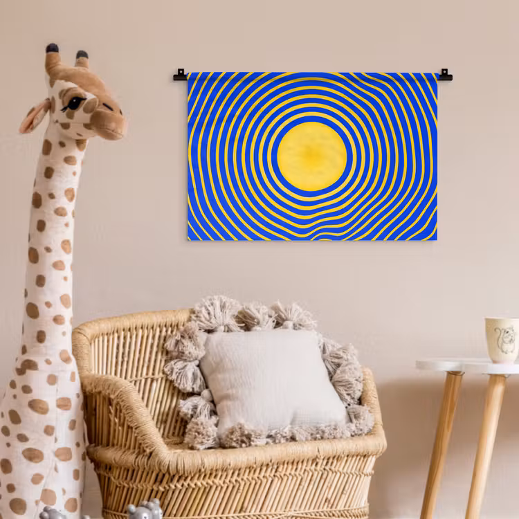Wandkleed - Abstract patroon - Blauw — 5