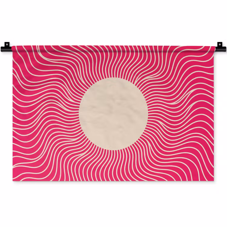 Wandkleed - Abstract - Patroon - Roze — 1