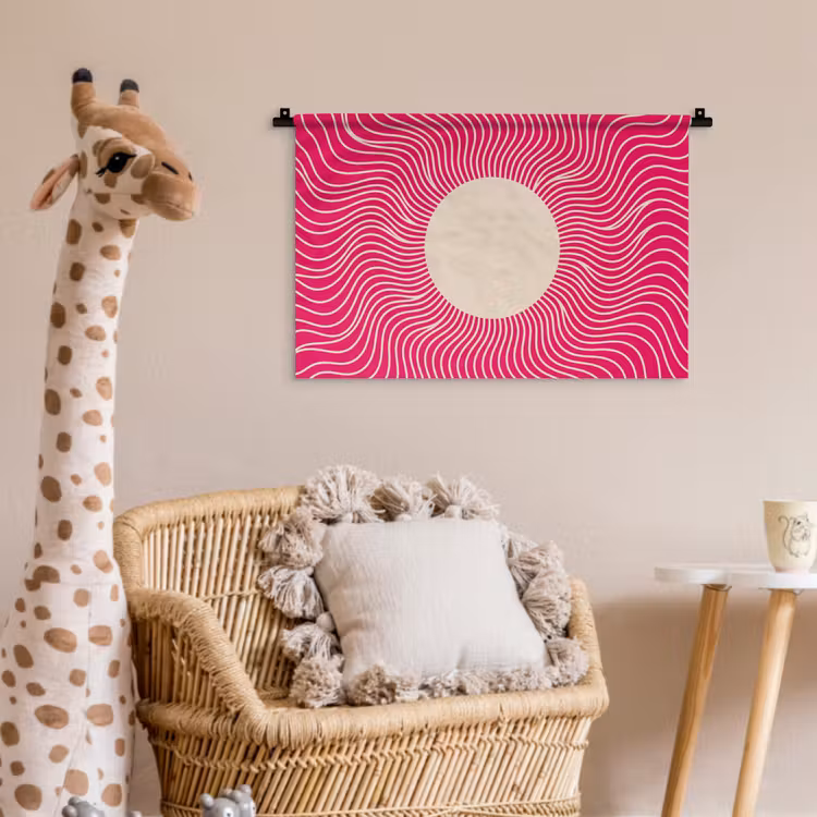 Wandkleed - Abstract - Patroon - Roze — 5