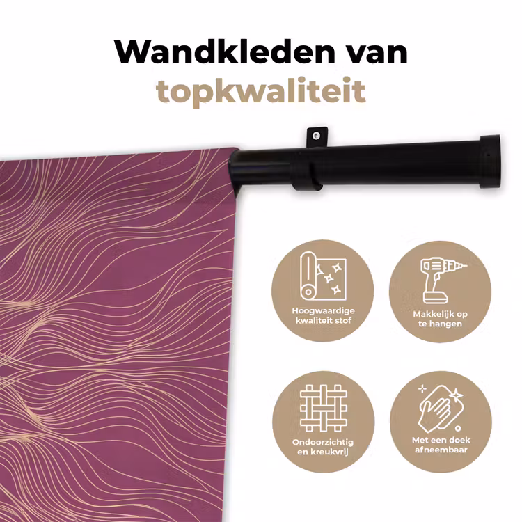 Wandkleed - Lijnen - Patroon - Abstract — 3