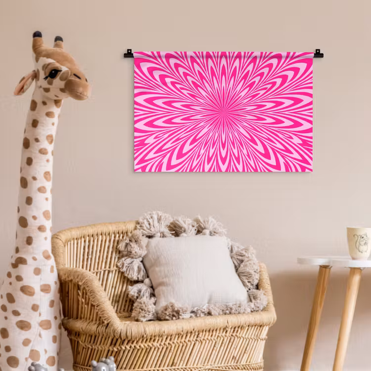 Wandkleed - Patroon - Optisch - Roze — 5
