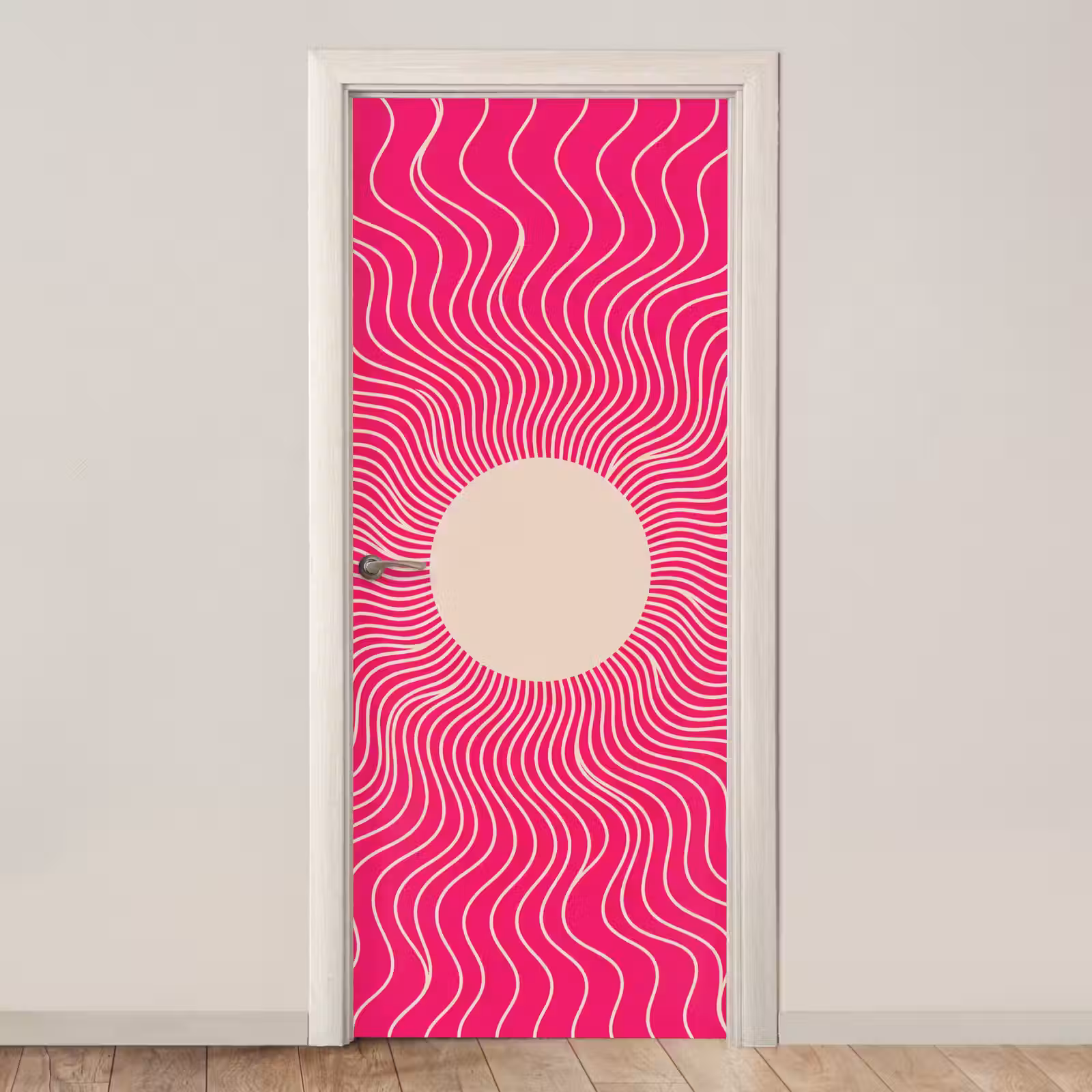 Deursticker - Abstract - Patroon - Roze — 1