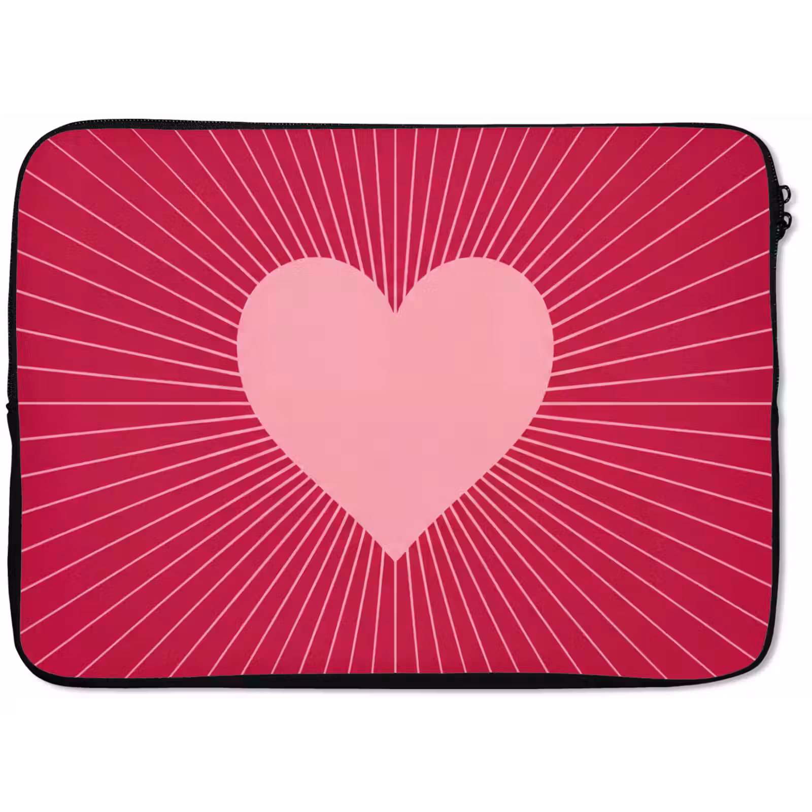 Laptophoes - Hart - Stralen - Liefde - Abstract - Roze — 1
