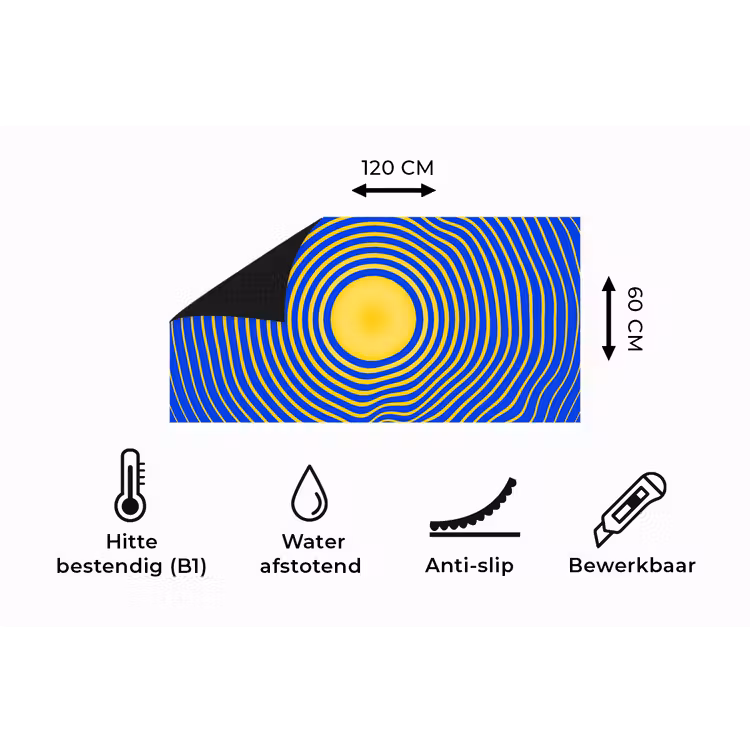 Keukenloper - Abstract patroon - Blauw — 5