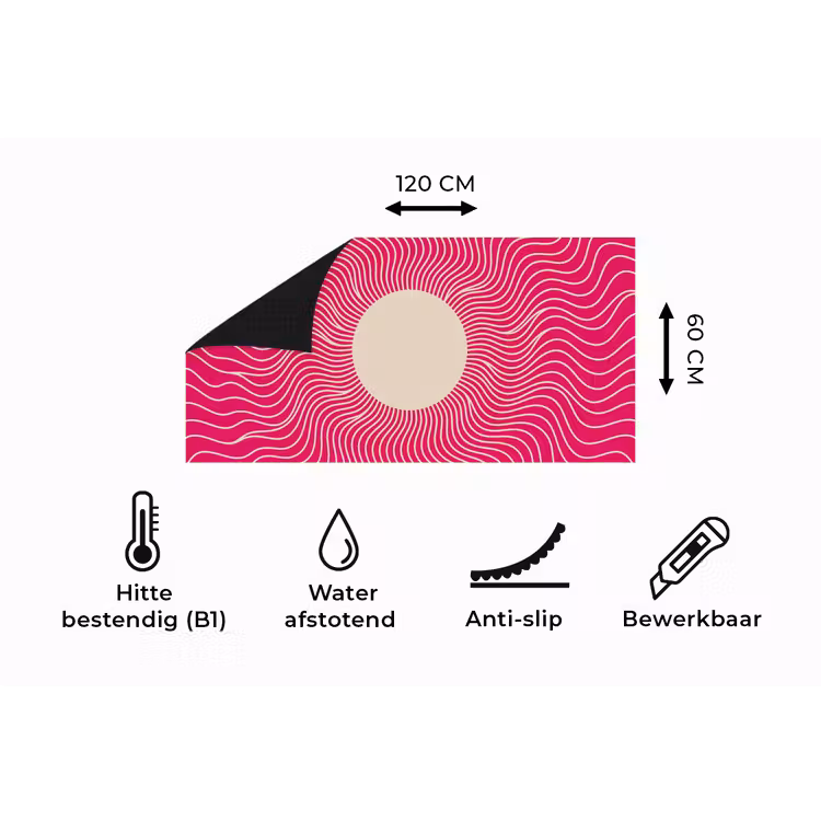 Keukenloper - Abstract - Patroon - Roze — 5