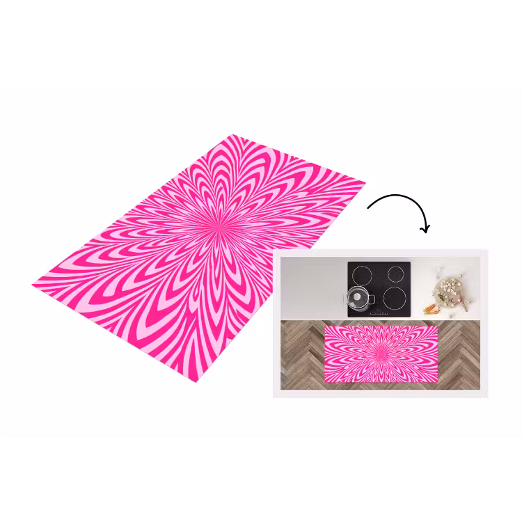 Keukenloper - Patroon - Optisch - Roze — 1