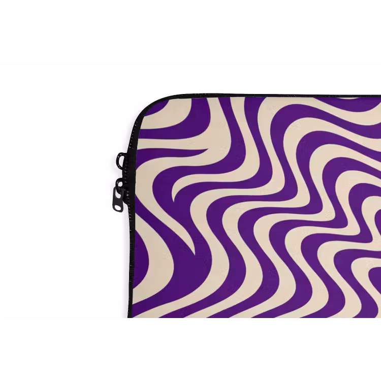 Laptophoes - Abstract - Golven - Optisch - Modern - Paars — 5