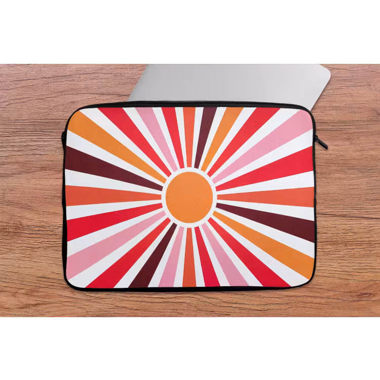 Laptophoes - Zon - Stralen - Abstract - Kleurrijk — 2