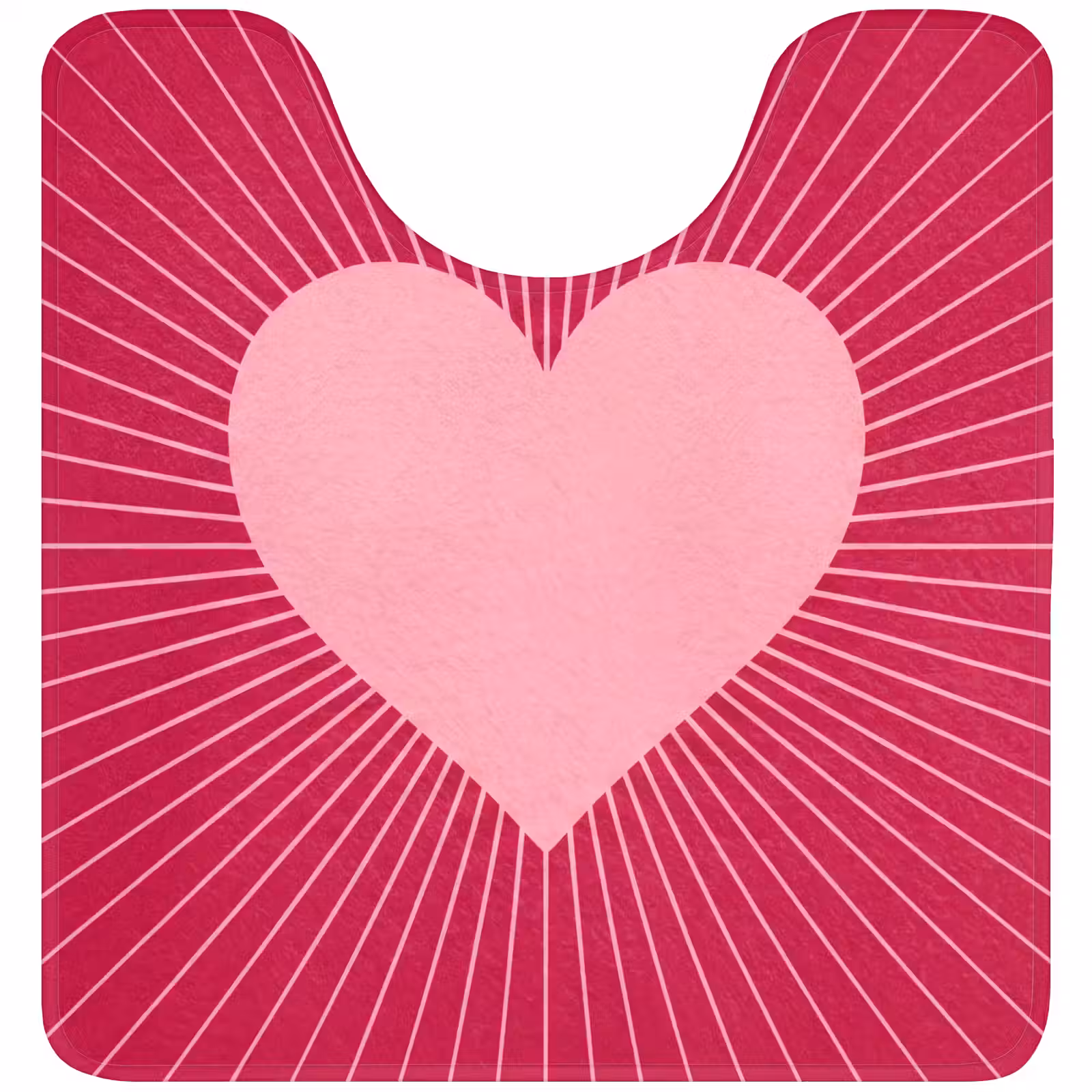 Wc Mat - Hart - Stralen - Liefde - Abstract - Roze — 1