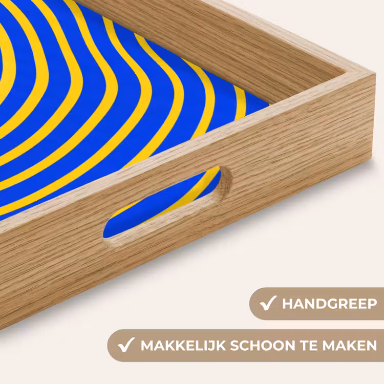 Dienblad - Abstract patroon - Blauw — 5