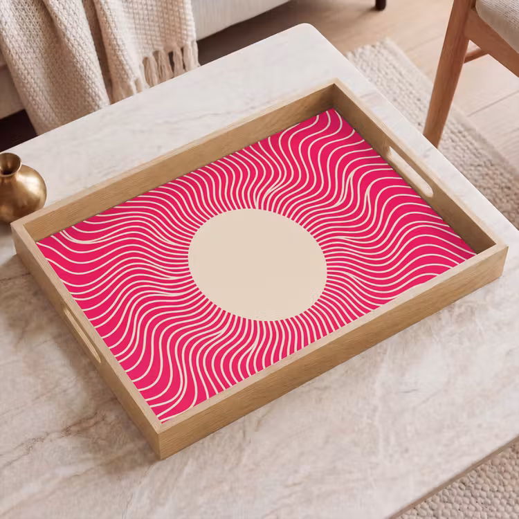 Dienblad - Abstract - Patroon - Roze — 2