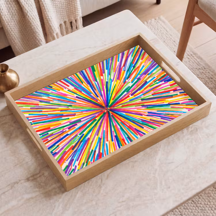 Dienblad - Lijnen - Kleurrijk - Abstract — 2