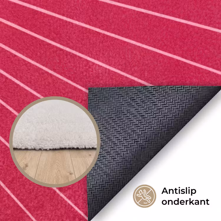 Vloerkleed - Hart - Stralen - Liefde - Abstract - Roze — 4