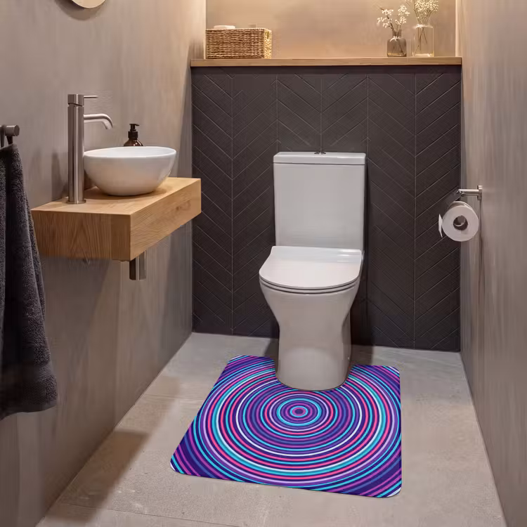 Wc Mat - Abstract - Cirkels - Kleurrijk — 2