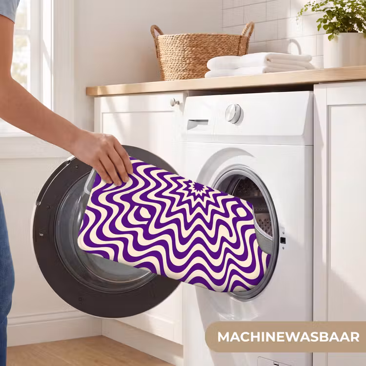 Wc Mat - Abstract - Golven - Optisch - Modern - Paars — 6