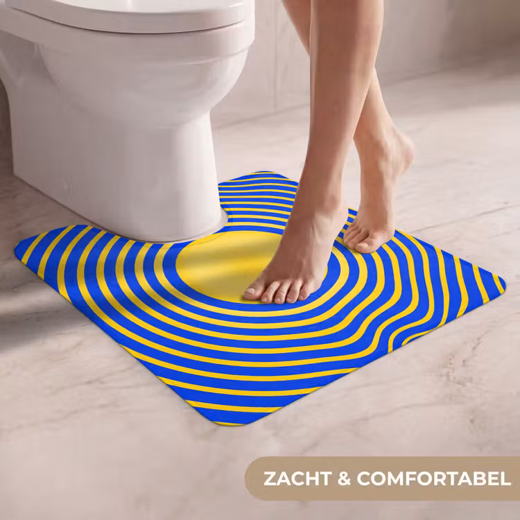 Wc Mat - Abstract patroon - Blauw — 5