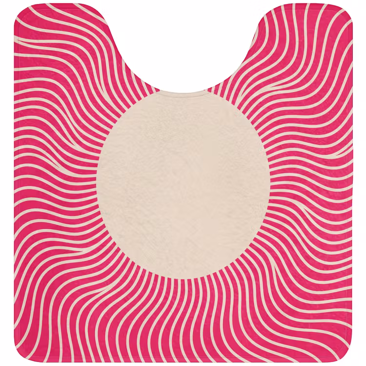 Wc Mat - Abstract - Patroon - Roze — 1