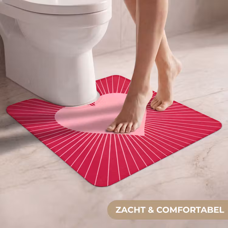 Wc Mat - Hart - Stralen - Liefde - Abstract - Roze — 5
