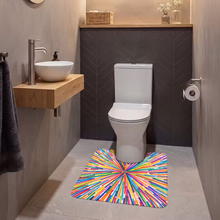 Wc Mat - Lijnen - Kleurrijk - Abstract — 2