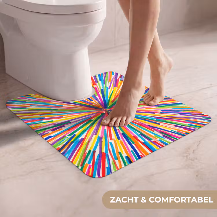 Wc Mat - Lijnen - Kleurrijk - Abstract — 5