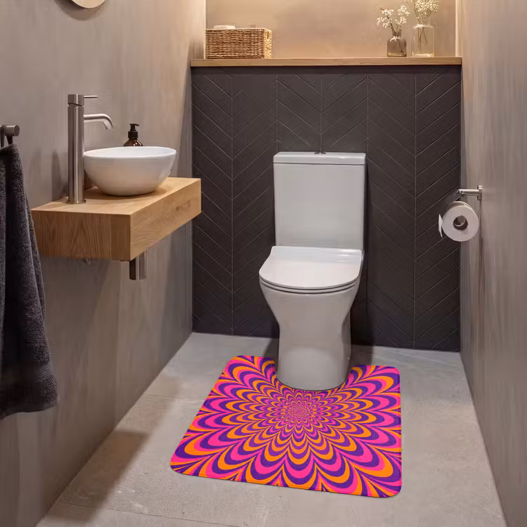 Wc Mat - Patroon - Optisch - Kleurrijk — 2