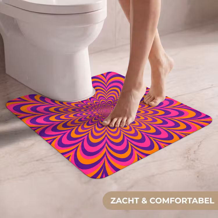 Wc Mat - Patroon - Optisch - Kleurrijk — 5