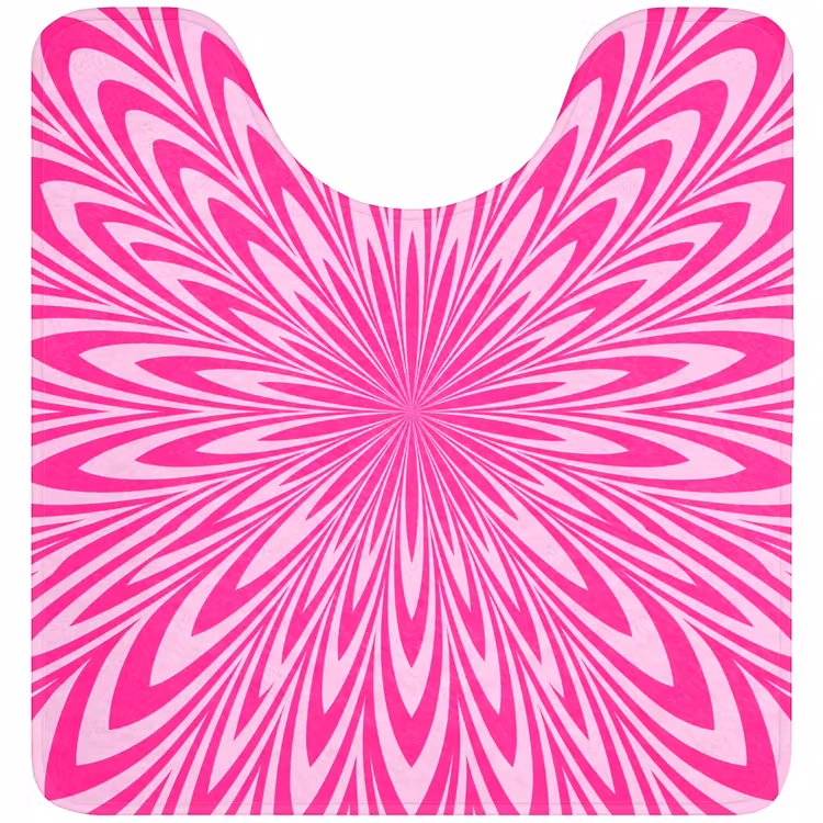 Wc Mat - Patroon - Optisch - Roze — 1