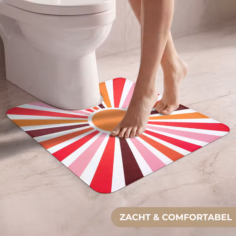Wc Mat - Zon - Stralen - Abstract - Kleurrijk — 5