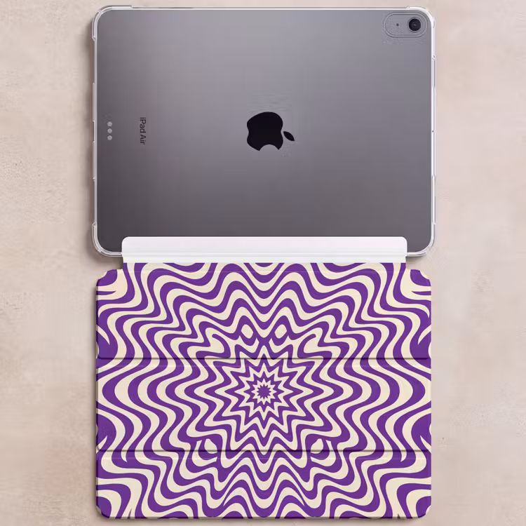 iPad hoes - Abstract - Golven - Optisch - Modern - Paars — 6