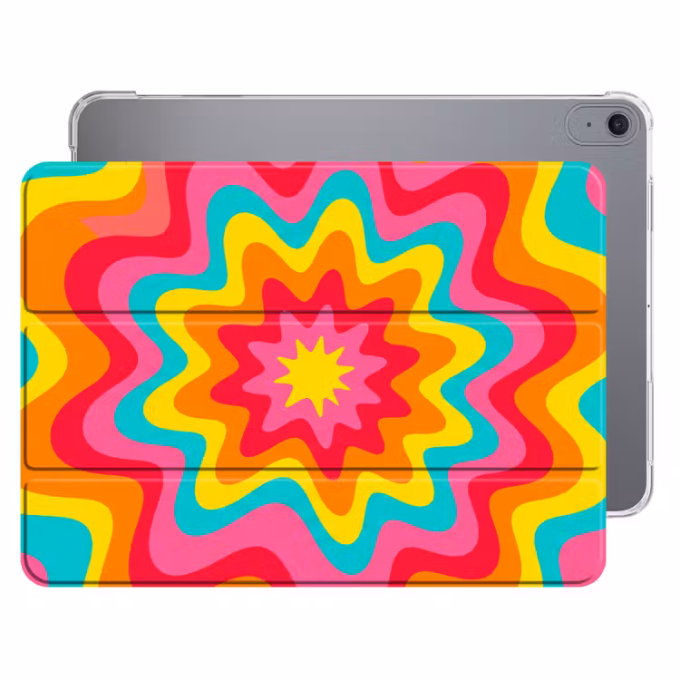 iPad hoes - Patroon - Golvend - Kleurrijk — 1
