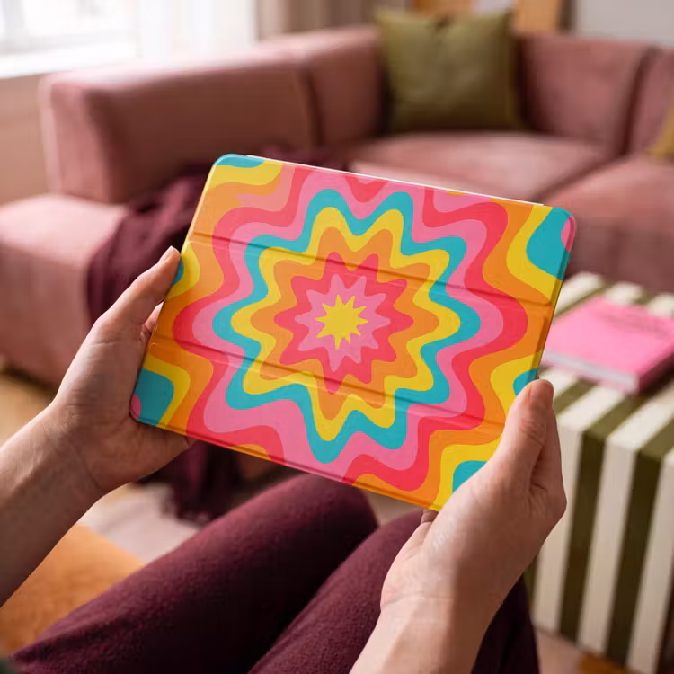 iPad hoes - Patroon - Golvend - Kleurrijk — 4