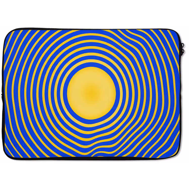 Laptophoes - Abstract patroon - Blauw — 1