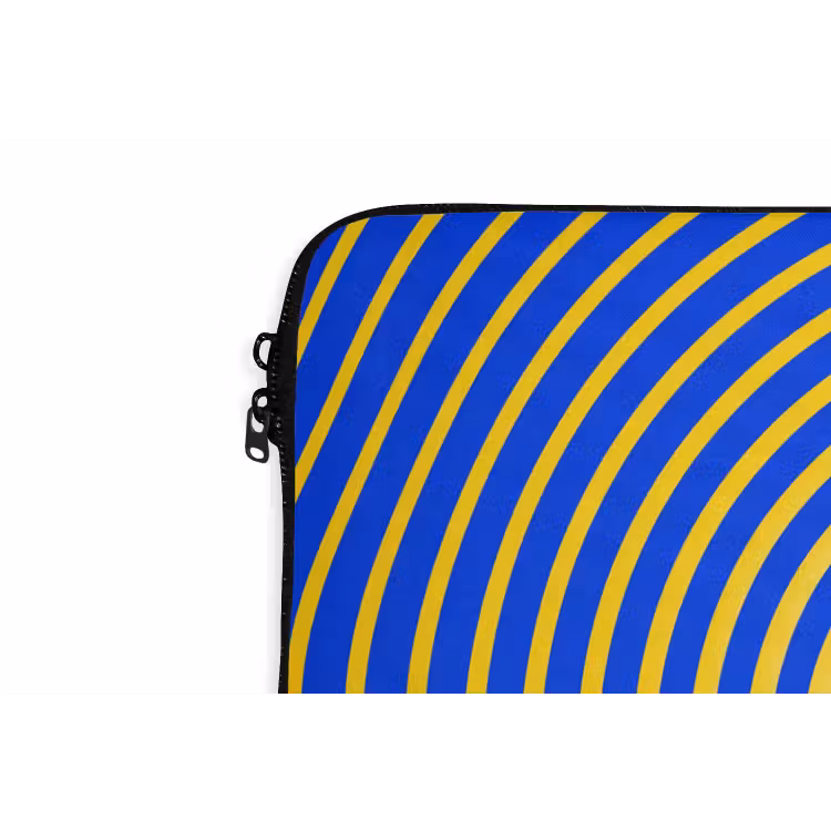 Laptophoes - Abstract patroon - Blauw — 5