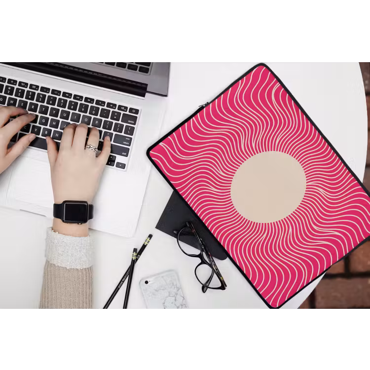 Laptophoes - Abstract - Patroon - Roze — 3