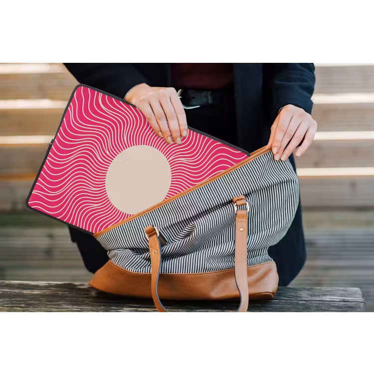 Laptophoes - Abstract - Patroon - Roze — 4