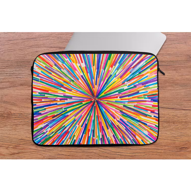 Laptophoes - Lijnen - Kleurrijk - Abstract — 2