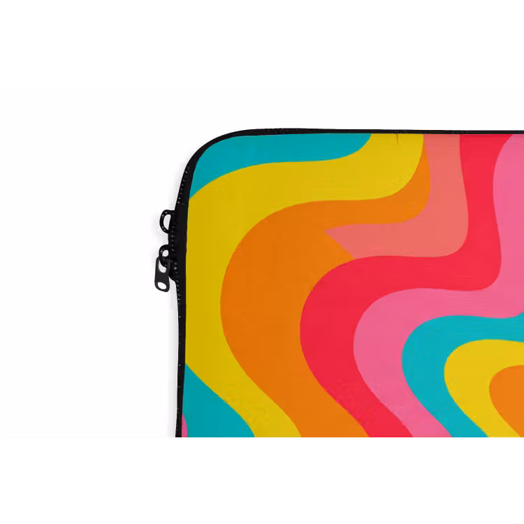 Laptophoes - Patroon - Golvend - Kleurrijk — 5