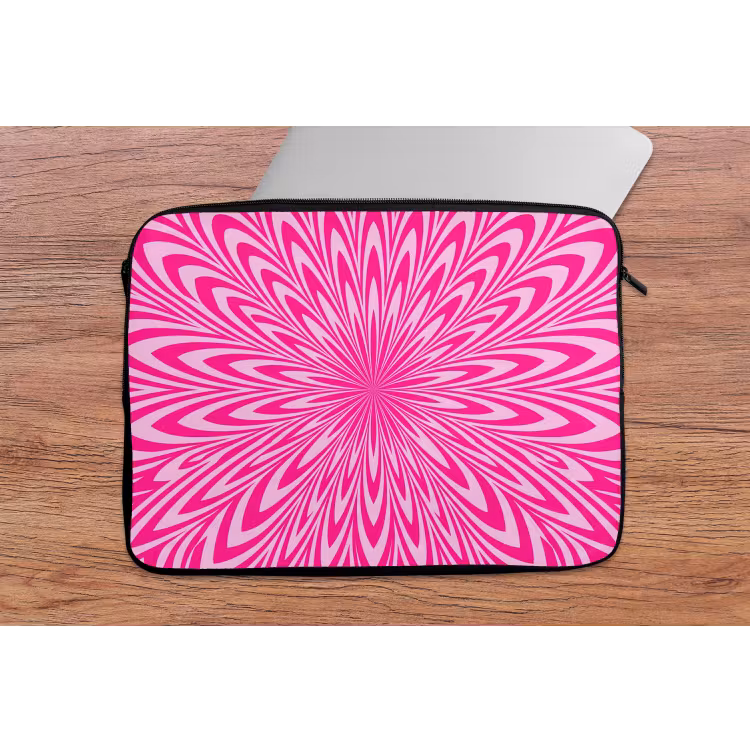 Laptophoes - Patroon - Optisch - Roze — 2